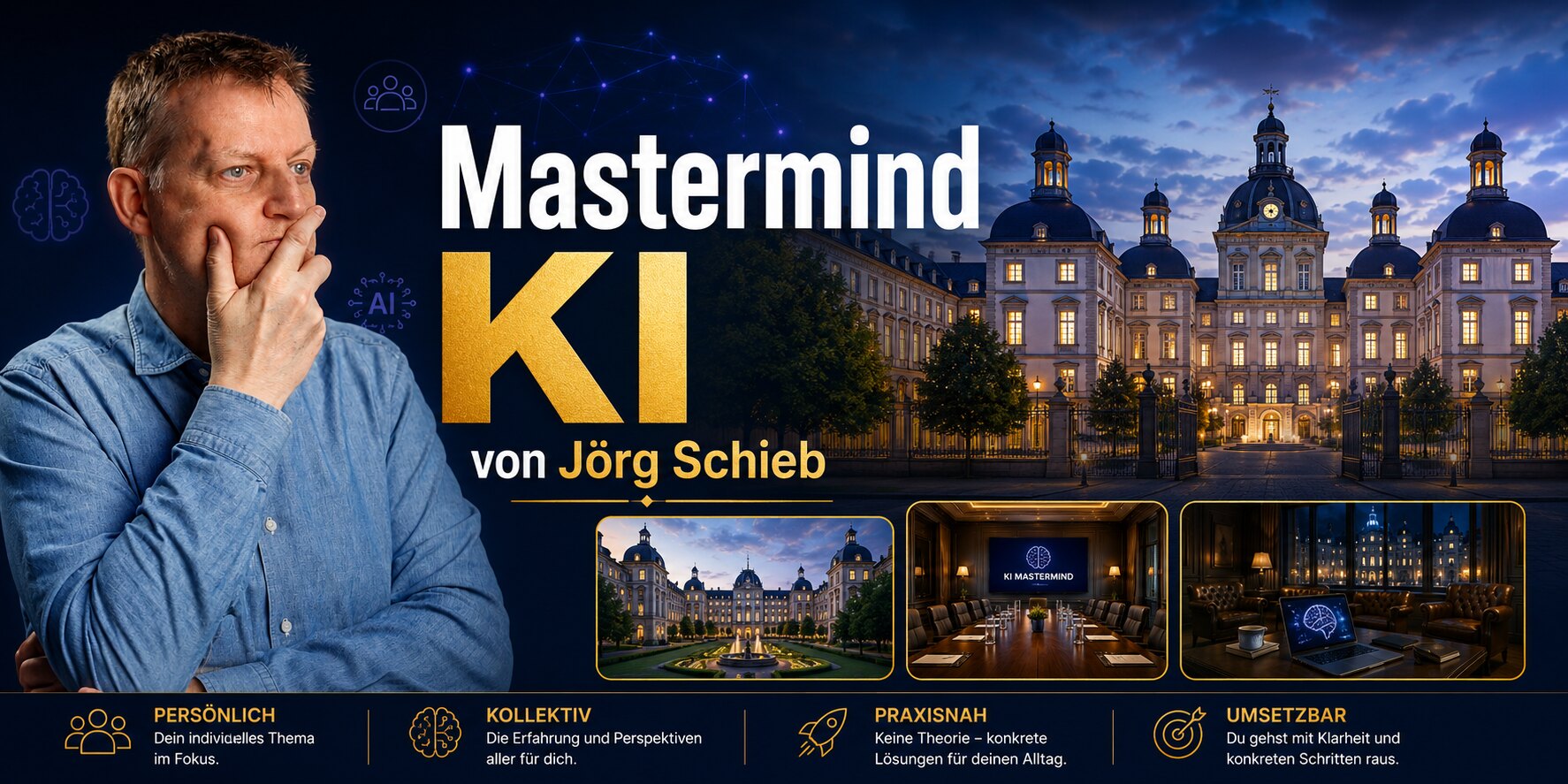 Mastermind KI mit Jörg Schieb – Schloss Bensberg, 15.–17. Oktober 2026